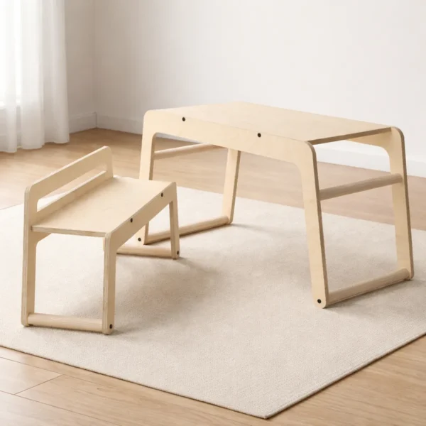 סט "שקד" – שולחן וכסא מודולרי לילדים