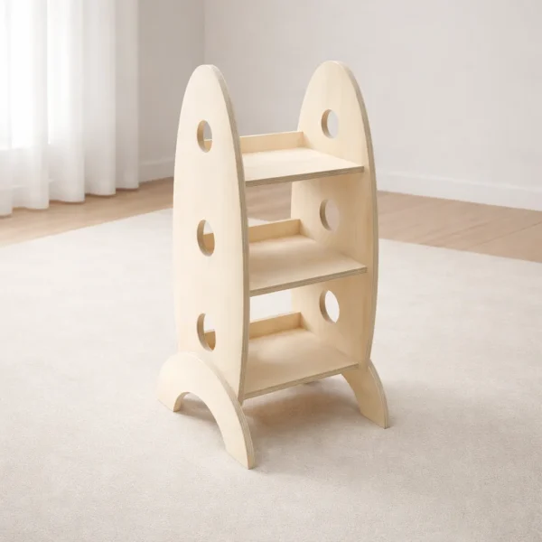 מדפים לילדים בצורת חללית